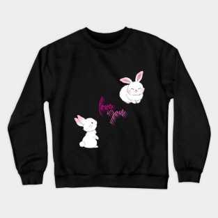 Cute bunny rabbit Crewneck Sweatshirt